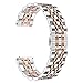 for Samsung Galaxy Watch 42mm / Active 2 40mm 44mm Band, TRUMiRR 20mm Quick Release Solid Metal Stainless Steel Watchband Metal Strap Wristband for Gear S2 Classic,Garmin Vivoactive 3,Silver Rose Gold