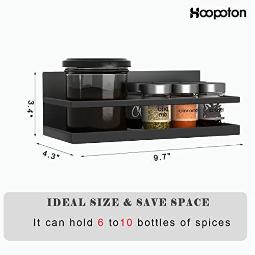 Hoopoton 2 Pack Magnetic Spice Rack, Magnetic Shelf, Easy To Install On The Side Of Refrigerator/Space Saving Kitchen Organization/Spice Rack Organizer For Cabinet/Refrigerator #TOP1