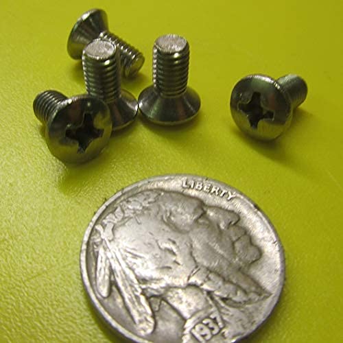 18-8 Stainless Steel Oval Head Phillips Machine Screws, FT, M5 x .8 mm Thread Size x 10 mm Length, 100 Pcs