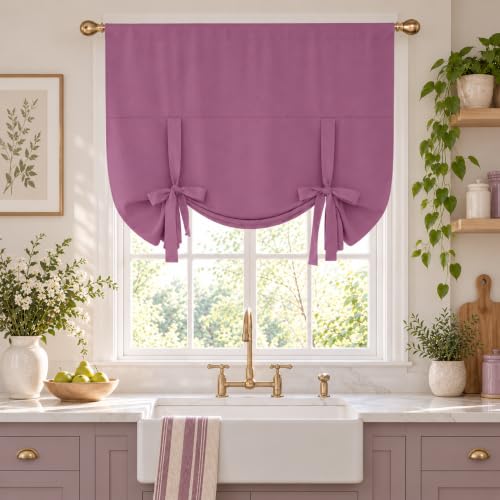 Deconovo Black Out Curtains 63 Inches Long for Living Room and Bedroom