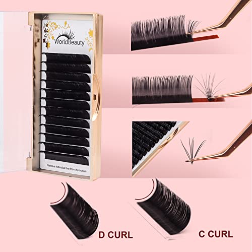 Faux Mink Eyelash Extensions 0.05Mm Thickness C Curl Mixed Trays Silk Individual Lash Extensions For Professional Salon Use #TOP3