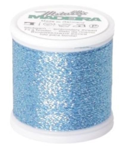 Madeira #301 Blue M9842-301 Thread, 70% Polyamide/30% Metallised Polyester, 301 Blue, 200M