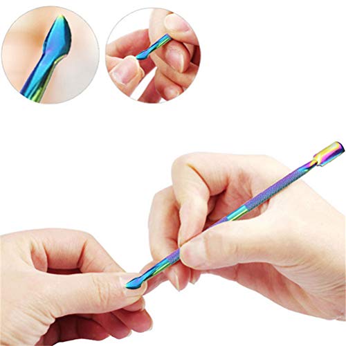 Lespar Nagelhautschieber Entferner Set, Nagelhautzange mit Nagelhautschieber für Fingernägel, Fußnägel, Reiniger, Gel… – Bild 6