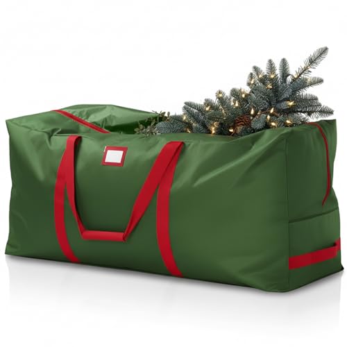 Bolsa para Árbol de Navidad Extra Grande 173×76×51cm, Funda para Árbol Artificial Desmontable hasta 10 ft (304,8 cm), Tela Oxford Impermeable y Antipolvo, Asas Reforzadas