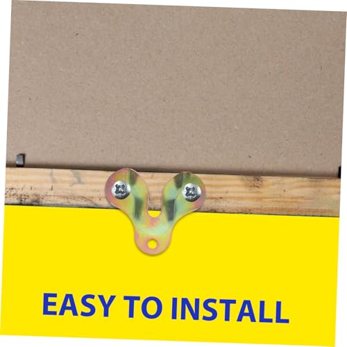 Image of 50pcs Metal Keyhole Hangers for Picture Frames Heavy Duty Wall Brackets for Mirrors Photos Secure Hanging Hardware Versatile Compact Design for Home Decor