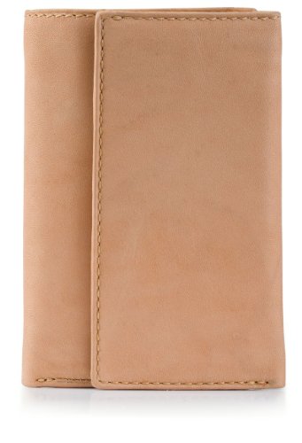 Visconti 1178 Leather Key Case Wallet/Key Holder Wallet/Coin Purse (Sand)