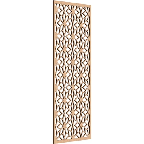 Image of 17 3 /8 inchW x 44 3 /8 inchH x 1 /4 inchT Lake Decorative Fretwork Wood Wall Panels, Hickory