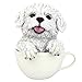 Design Toscano Puppuccino Puppy Collectible Dog Statue: White Maltese