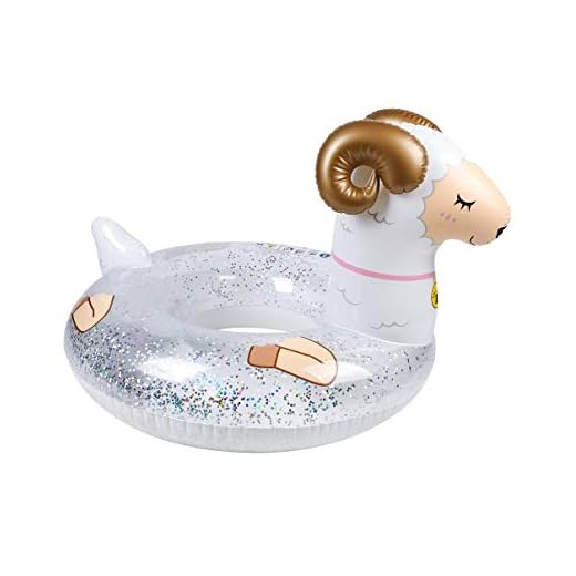 Airmyfun Flotador Redondo Xxl Para Piscina Y Playa - Oveja Lentejuelas Ø115Cm