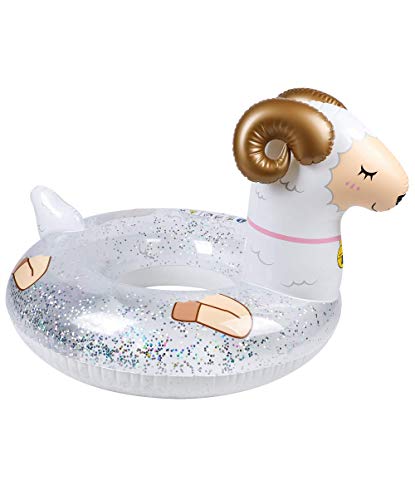 Airmyfun Flotador Redondo Xxl Para Piscina Y Playa - Oveja Lentejuelas Ø115Cm
