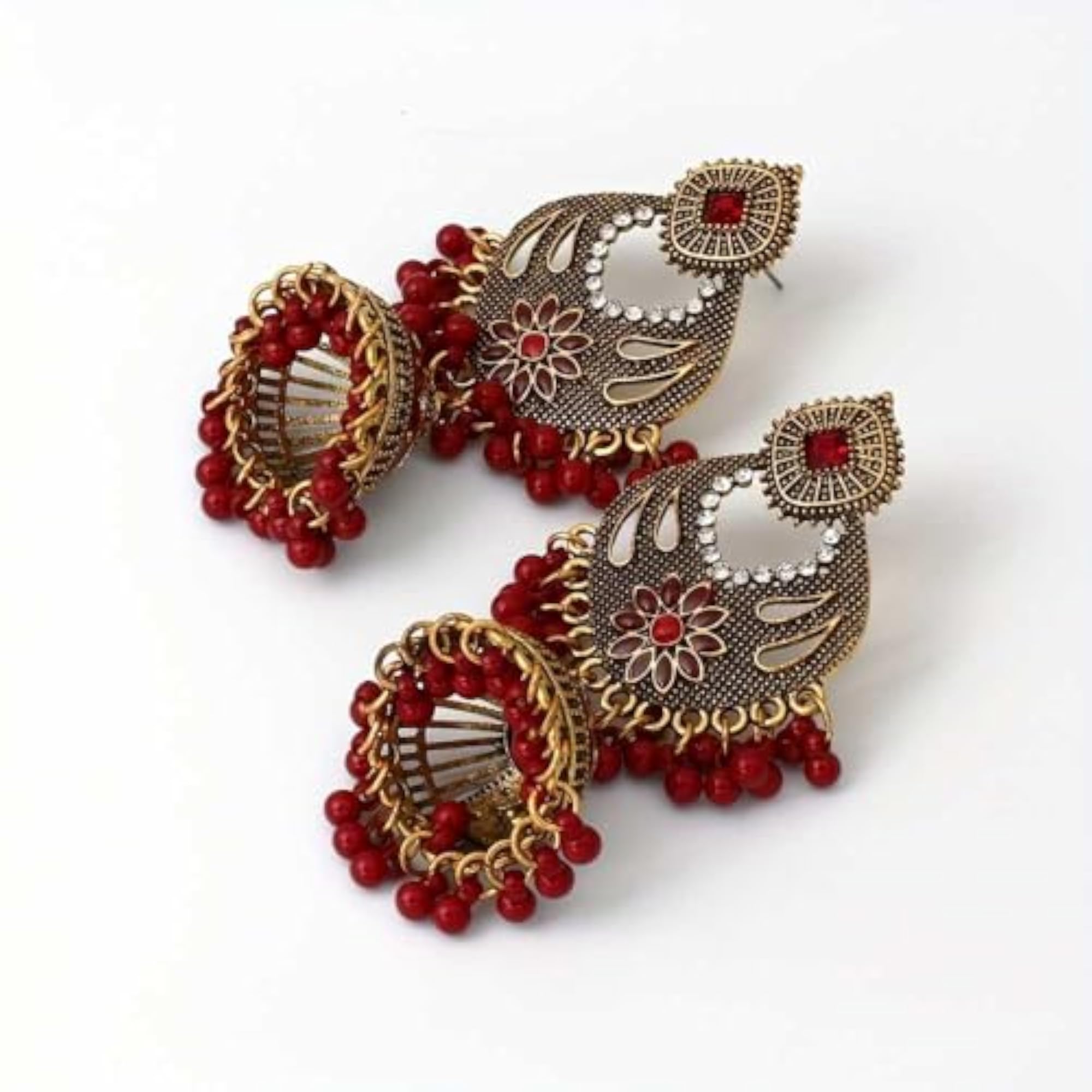 Vintage Tassel Bead Dangle Earrings