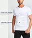 TAILONG Short Sleeve Compression Shirt Men - Shapewear Slimming Undershirt Body Shaper Tank Top Workout Shirts White