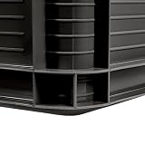 keeeper Transportbox-Set 8-teilig, Stapelbar, Polypropylen, 8 x 20 l, Robert, Graphit-Grau