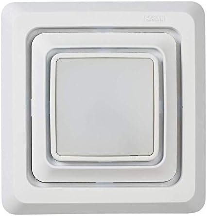 Broan-NuTone FG600S LED Lighted Grille Upgrade for Bathroom Ventilation Fans, Easy Installation , DIY, White, Square