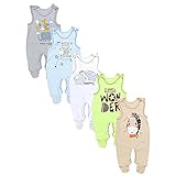 5er Set für Mädchen: gelb mit Rehlein, rosa mit Schäfchen, grün mit Häschen, weiß mit Giraffe, rosa mit Katze (wie abgebildet)