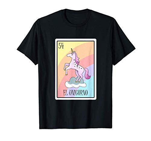El Unicornio Lotería regalo El unicornio Tarjeta mexicana Camiseta