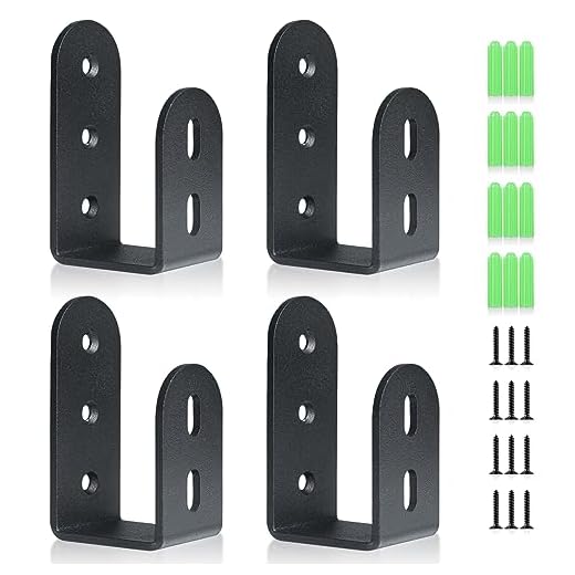 Door Barricade Brackets,Riuog Heavy Duty Door Security Brackets for 2 x 4 Lumber,Open Bar Holder Steel U Bracket Door Security bar fit for Indoor,Outdoor Door Security(4 Pack)