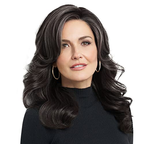 Raquel Welch Stroke of Genius Long Bouncy Barrel Curls Wig by Hairuwear, Average Cap, RL2/4 Off Black