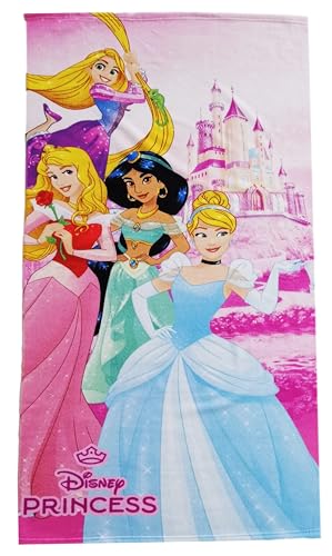 Theonoi - Serviette de plage pour enfant - Serviette de sauna - Drap de bain - 70 x 140 cm - Cadeau en microfibre pour garçon (Princesse Rose)
