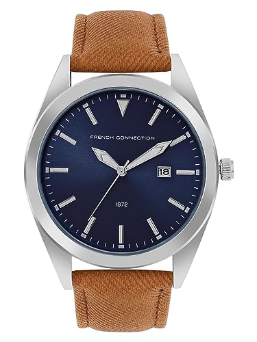 French Connection Leather Spring-Summer 2023 Analog Blue Dial Mens Watch-Fcn00059B (B0C6GZ15LY) Amazon Price History, Amazon Price Tracker