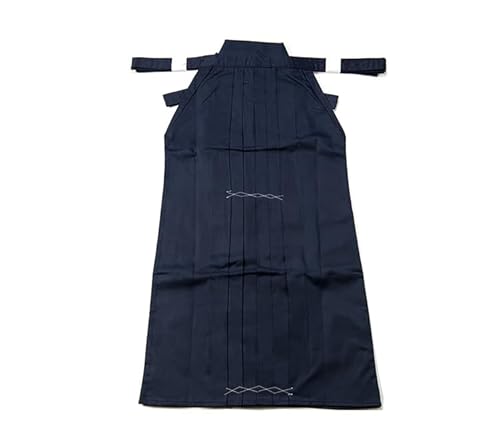 EKENDOCOM-HM011- BASIC T/C HAKAMA - 75% polyester 25% cotton all size japanese kendo uniform bottom kendo hakama kendo training (Navy, 155)