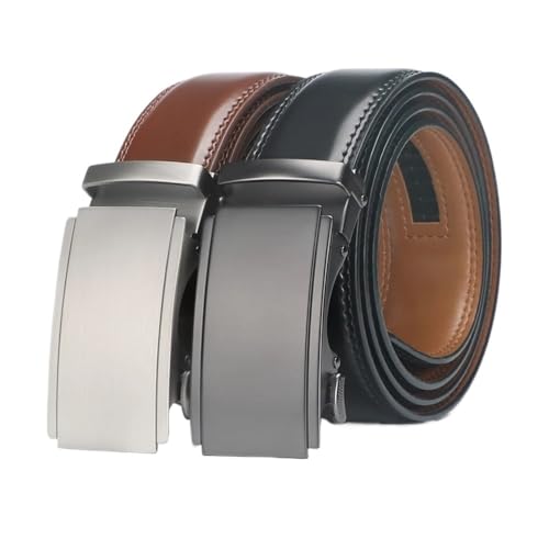 Ratchet Belt For Men, Men's Genuine Leather Cowhide Belt, For Dress Pants, Adjustable Belt2