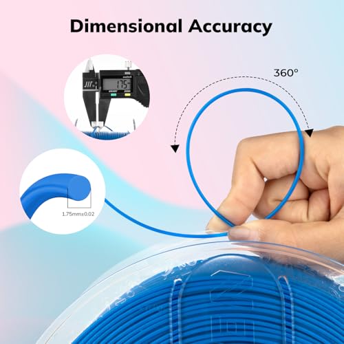 Image of AMOLEN Rapid PETG Basic 3D Printer Filament High Speed PETG 1.75mm Dimension Accuracy + /-0.02mm 500mm /s High Speed Strong Toughness 1KG /2.2lb Dark Blue