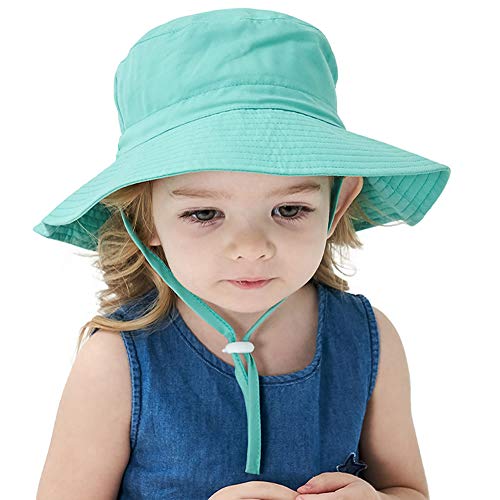 Image of MaxNova Baby Sun Hat Large Brim Toddler Summer Hats Baby Bucket Hat Kids Beach Hats for Baby Girls Boys