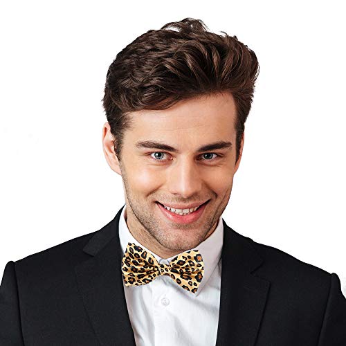 Boxed-Gifts 43215-129690 Men'S Cheetah Print Leopard Bowtie Polyester Pre-Tied Color Yellow And Black thumb #5