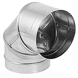 M&G DuraVent 6DBK-E90SS 6' Inner Diameter - DuraBlack Stove Pipe - Single Wall - 90, Stainless...