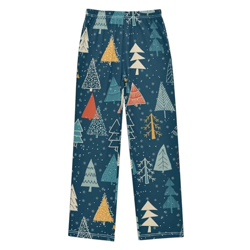 Boys' Pants Christmas Tree Winter Snoflake Long Bottoms Jogger Pants Elastic Waist Trousers with Pockets S-XL