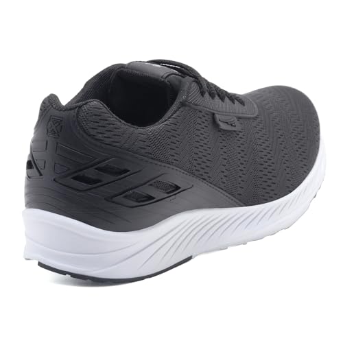 Tênis Masculino Acacemia Corrida 77CX Kamani Leve Confortável Jogger (Preto, BR, Adulto, Numérico, 4