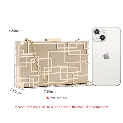 Image of CARIEDO Women Evening Bag Elegant Clutch Purse Exquisite Velvet Metal Hollow out Handbags Prom Wedding Party