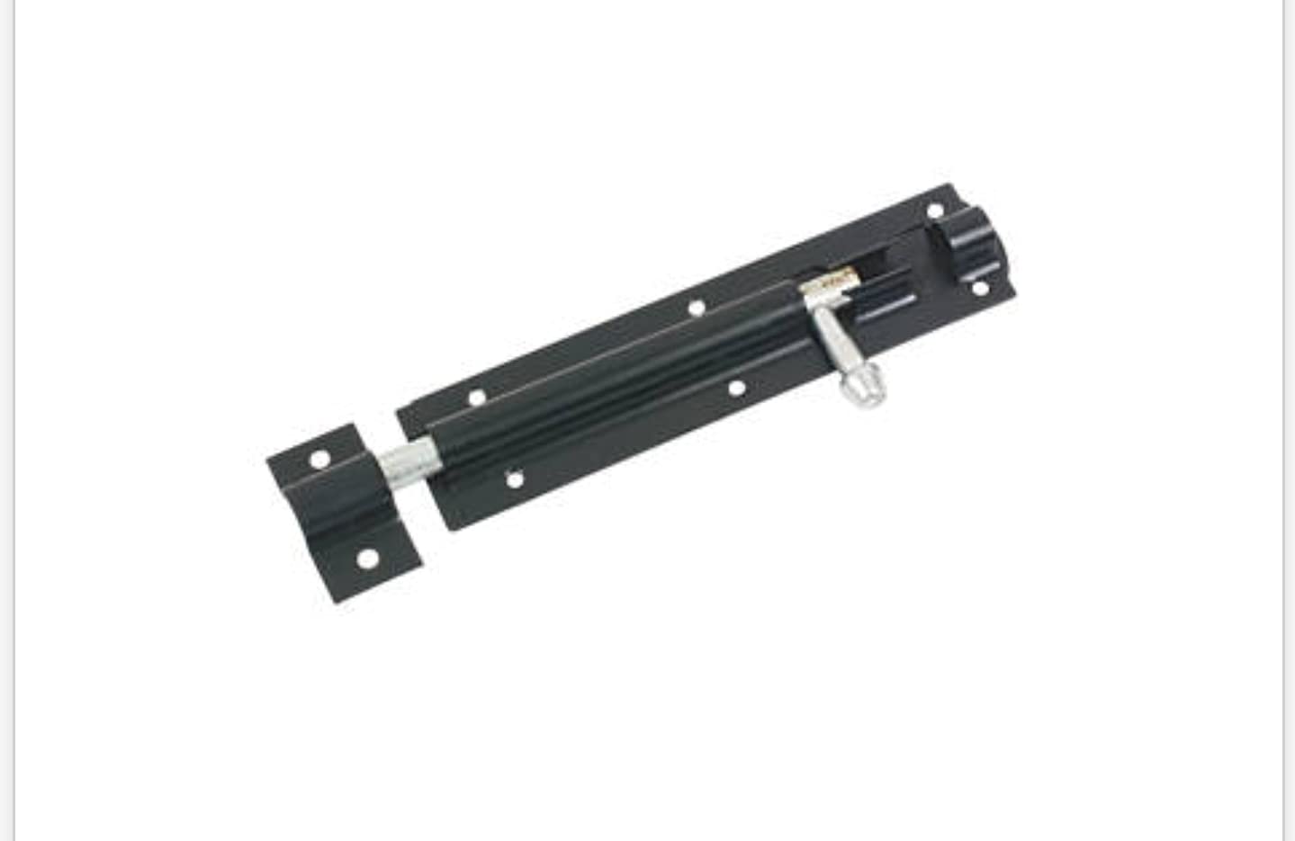Manor 150mm 6" Slide Tower Bolt Black Gate Shed Door