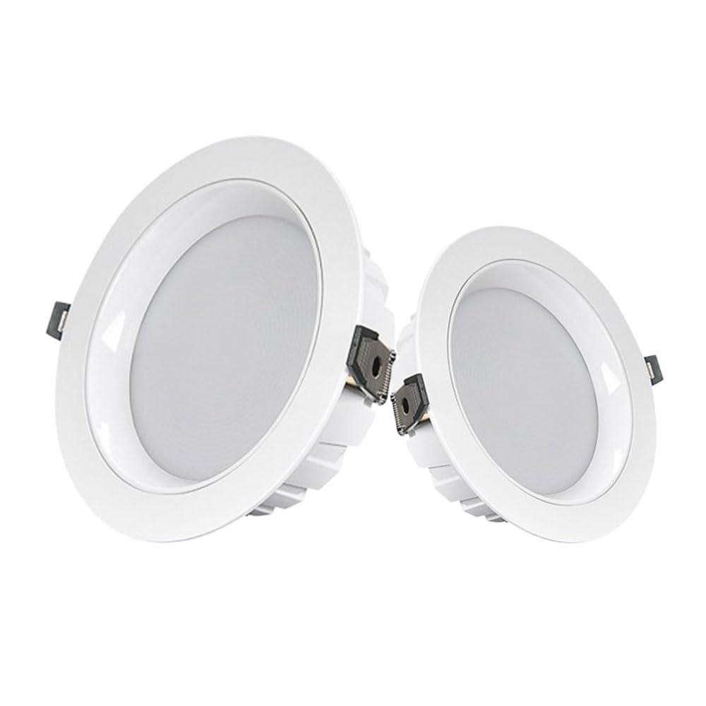 JKJZSALJ 2Pack Recessed Lighting 4.7In/5.9In Ultra-Thin Led Recessed Ceiling Light,12W/15W Brightness Led Can Lights,Canless Wafer Led,Cri 90+,3Cct Dimmable Baffle Trim,White-12W