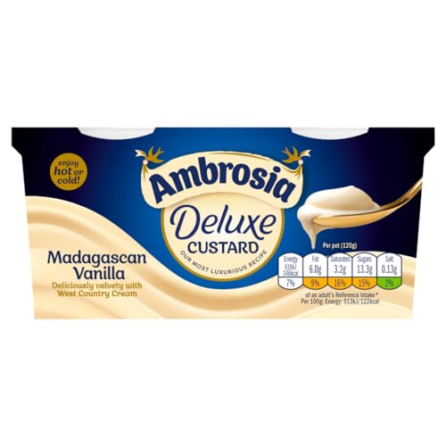 Ambrosia Deluxe Custard Madagascan Vanilla 2 x 120g