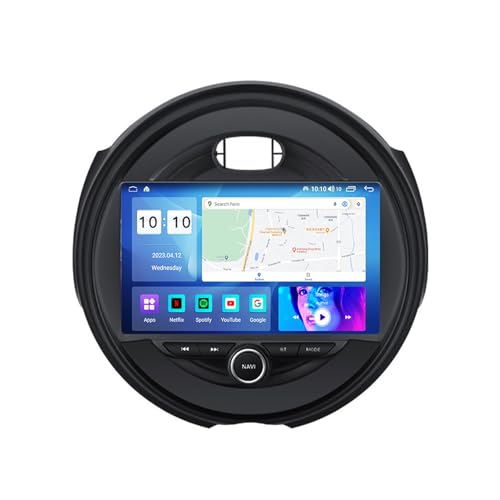 Radio de coche Android 14 de doble DIN de 9 pulgadas para Mini Cooper F54 F55 F56 F60 (2015-2019) - GPS Navigation, WiFi, AHD, cámara de copia de seguridad, control de la rueda de dirección, Bluetooth