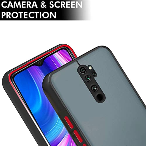 Image of TheGiftKart Translucent Hybrid Back Case Cover for Mi Redmi Note 8 Pro | Smoked Matte Back | 360 Degree Protection | Protective Hard Back Cover Case for Redmi Note 8 Pro (PC & TPU, Black Bumper)