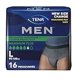 Tena Incontinence Underwear for Men, Protective, Medium/Large, 16 Count