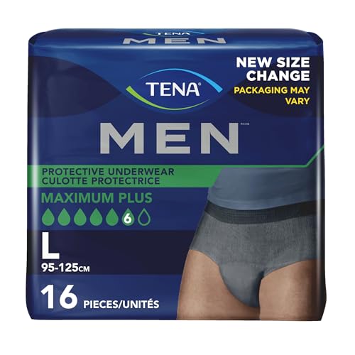 Tena Incontinence/Bladder Control Underwear for Men, Protective, Medium/Large, 16 ct