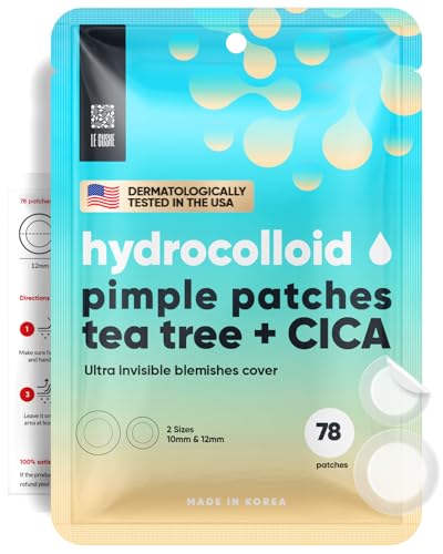 LE GUSHE Korean Pimple Patches for Face (78 Dots) - Hydrocolloid ...
