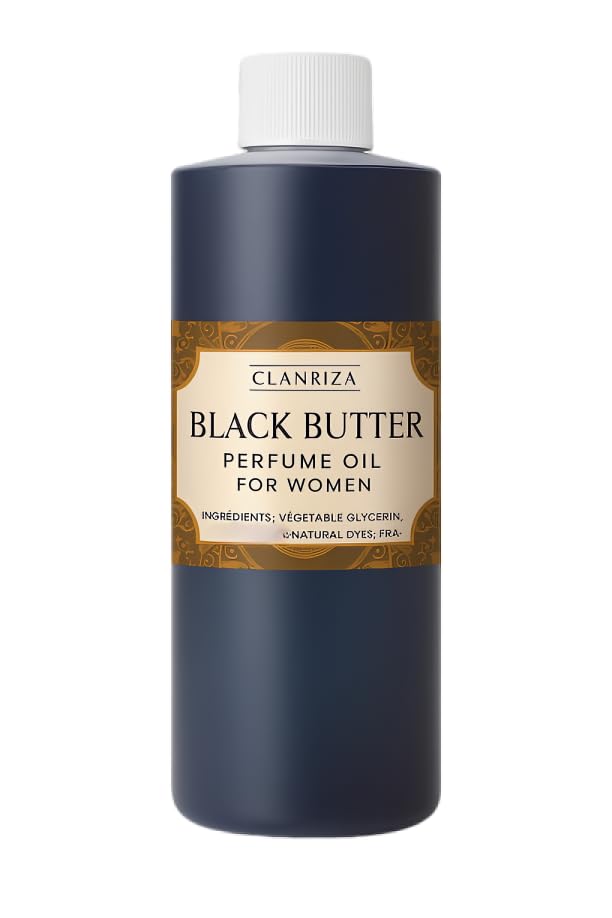 CLANRIZA 1 Fl Oz Black Butter Fragrance Body Oil - Pure & Natural Long-Lasting Perfume Oil for Women - Scented Body Oil for Skin - All-Day Fragrance &