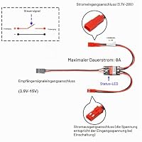 RC Ferngesteuertes AUX ON/OFF Elektronisches Schalter Relais für Auto LKW Boot LED Licht Drohne (8A) – Ansicht 2