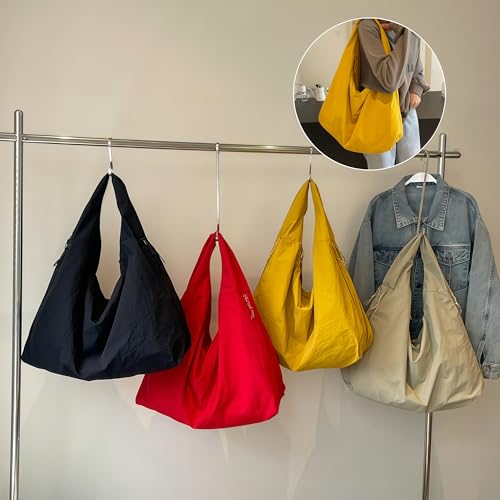 2025 New Women's Solid Color Draped Tote Bag,Slouchy Hobo Bag for Women,Large Capacity Fashion Versatile Shoulder Bag4