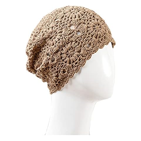FSSTUD Crochet Beanie Mütze Häkelmütze Strickmütze Skullcap Gehäkelte Baggy Mütze Wintermütze Cover