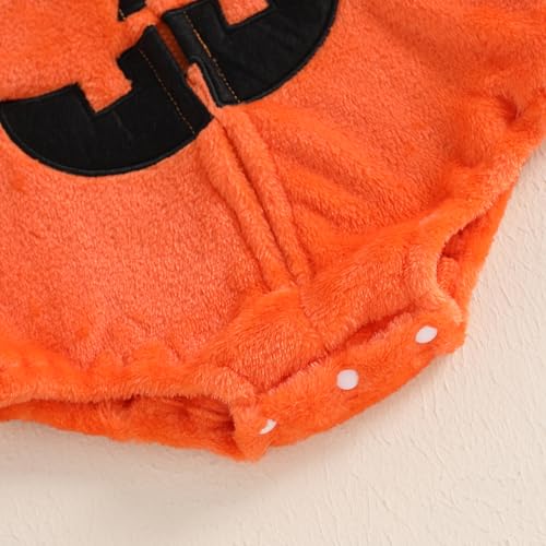Disfraz de bebé calabaza sin mangas con capucha y calentadores miniatura 7