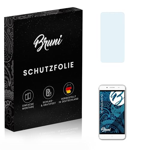Bruni Película Protectora compatible con ZTE Blade A610 Plus Protector Película, claro Lámina Protectora (2X)