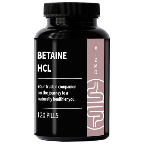 VIZMO Betain HCL 650mg Kapseln – 120 Stück