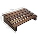 MyGift 15-Inch Burnt Wood Ergonomic Under-Desk Tilted Footrest for Home and Office