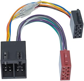 RED WOLF Car Radio Stereo ISO Wire Harness Adapter Lead Loom 16 pin ISO Male to Female Cable Connector Compatible with VW Opel Astra F G Corsa B C Fiat Ducato